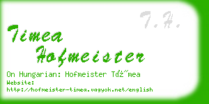 timea hofmeister business card